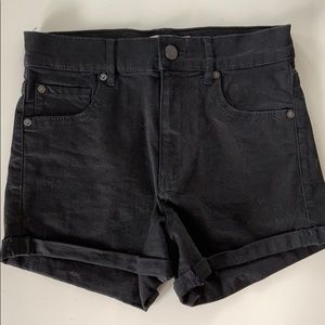 garage high waisted black shorts
